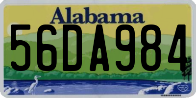 AL license plate 56DA984