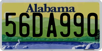 AL license plate 56DA990