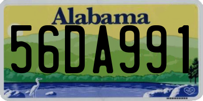 AL license plate 56DA991