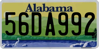 AL license plate 56DA992
