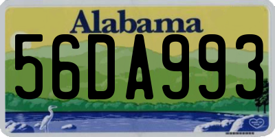 AL license plate 56DA993