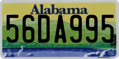 AL license plate 56DA995