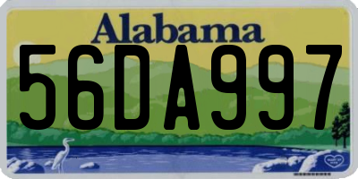 AL license plate 56DA997