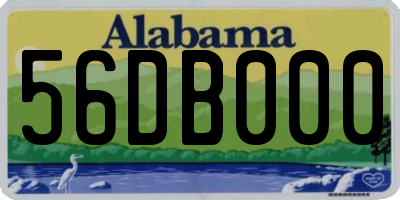 AL license plate 56DB000