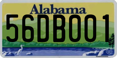 AL license plate 56DB001