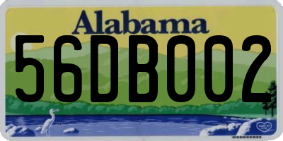 AL license plate 56DB002