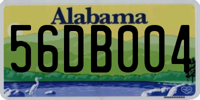 AL license plate 56DB004