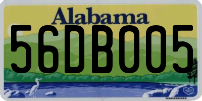 AL license plate 56DB005