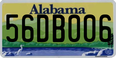 AL license plate 56DB006