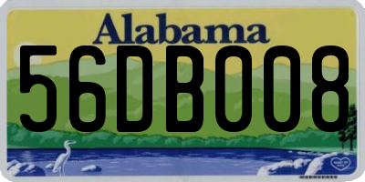 AL license plate 56DB008