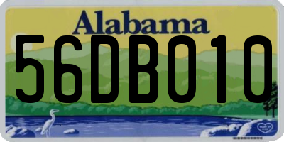 AL license plate 56DB010