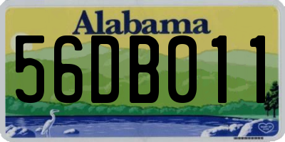 AL license plate 56DB011