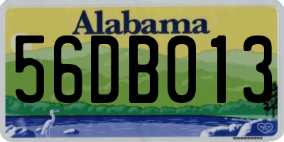 AL license plate 56DB013