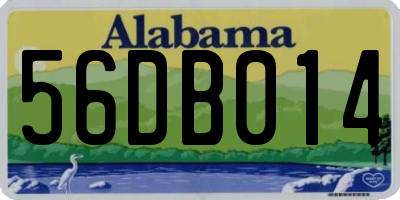 AL license plate 56DB014