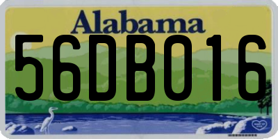 AL license plate 56DB016