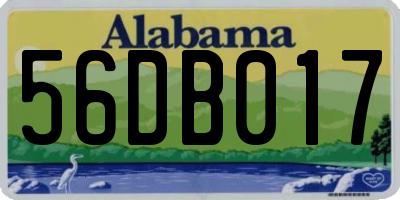 AL license plate 56DB017