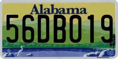 AL license plate 56DB019