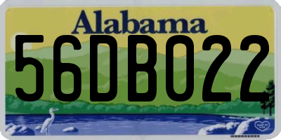 AL license plate 56DB022