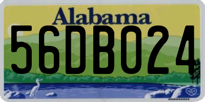 AL license plate 56DB024