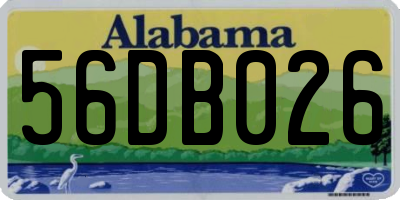 AL license plate 56DB026