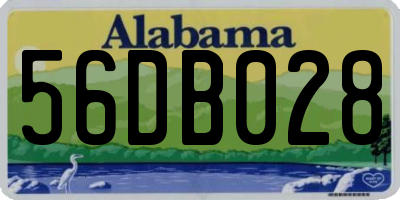 AL license plate 56DB028