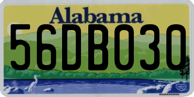 AL license plate 56DB030