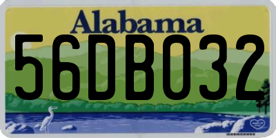AL license plate 56DB032