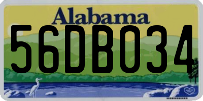 AL license plate 56DB034