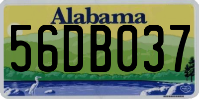 AL license plate 56DB037