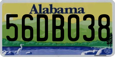 AL license plate 56DB038