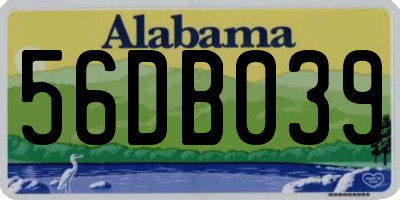 AL license plate 56DB039
