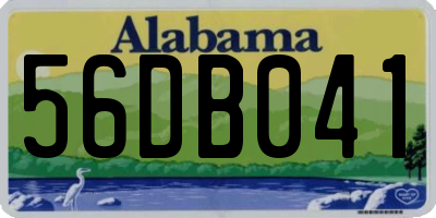 AL license plate 56DB041