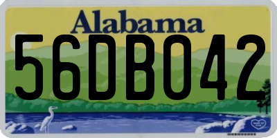 AL license plate 56DB042