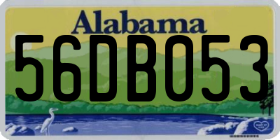 AL license plate 56DB053