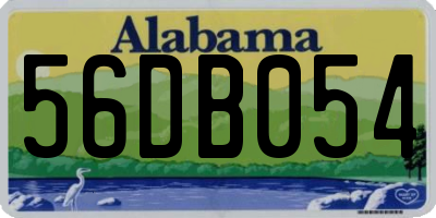 AL license plate 56DB054