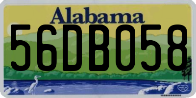 AL license plate 56DB058