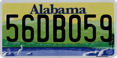 AL license plate 56DB059