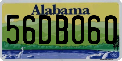 AL license plate 56DB060