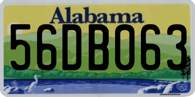 AL license plate 56DB063