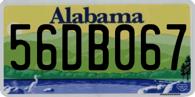 AL license plate 56DB067