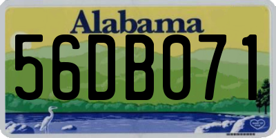 AL license plate 56DB071