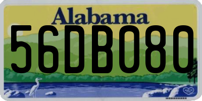AL license plate 56DB080
