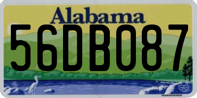 AL license plate 56DB087