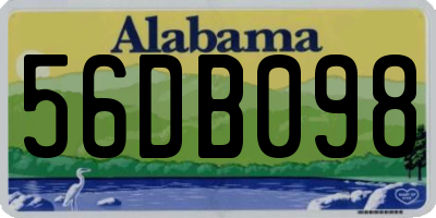 AL license plate 56DB098