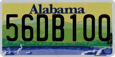 AL license plate 56DB100