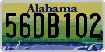 AL license plate 56DB102
