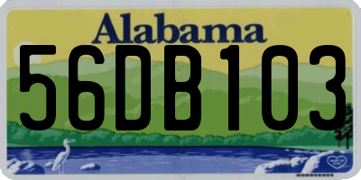AL license plate 56DB103