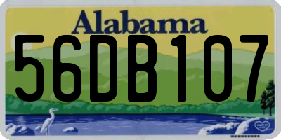 AL license plate 56DB107
