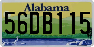AL license plate 56DB115