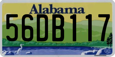 AL license plate 56DB117